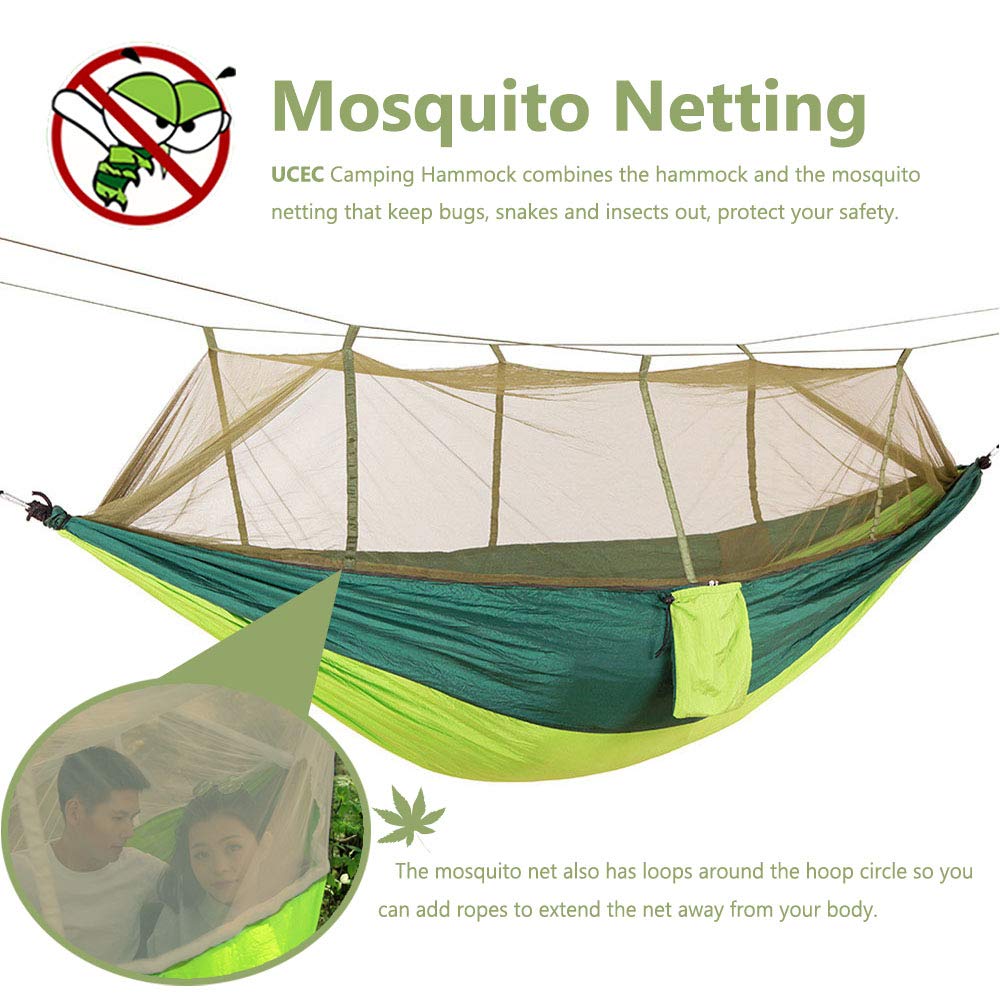 Cheap Goat Tents Camping Hammock with Net Netting Double Tree Hammock Net Lightweight Nylon Portable Hammock for Backpacking Camping Travel Beach   